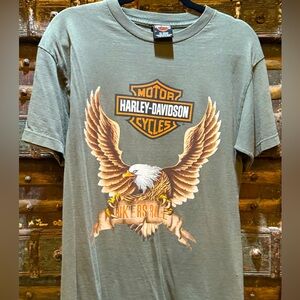 Bikers Rule original OG vintage Harley Davidson Florida eagle tee t-shirt
